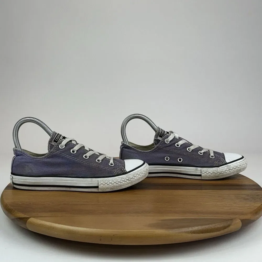 Big Kids Girls Converse Chuck All Star Purple Low Casual Sneakers Shoes Size 3 Y